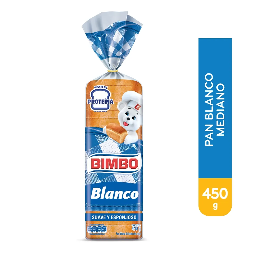 Pan Blanco Bimbo mediano - 450 g