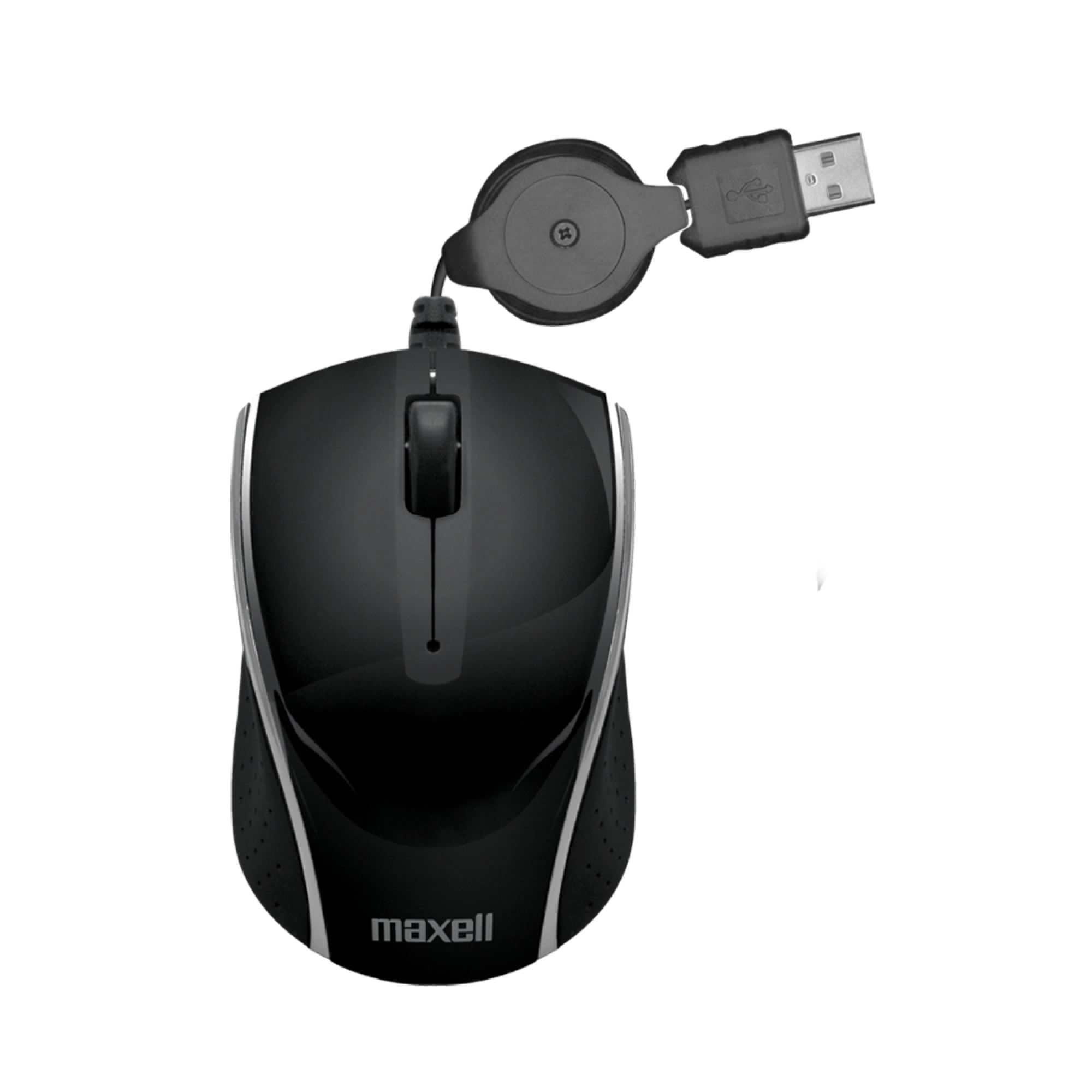 Mouse Maxell con cable retráctil