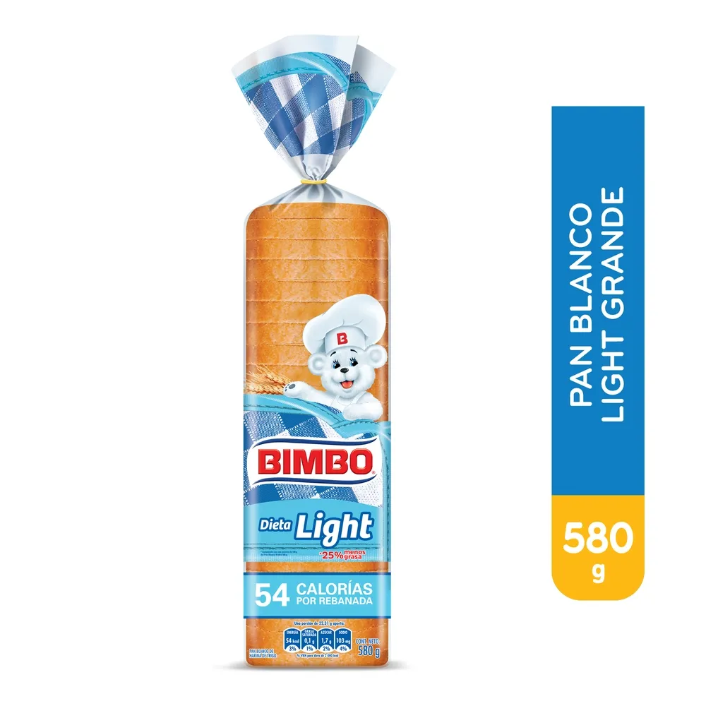 Pan Blanco Light Bimbo Grande - 580 g
