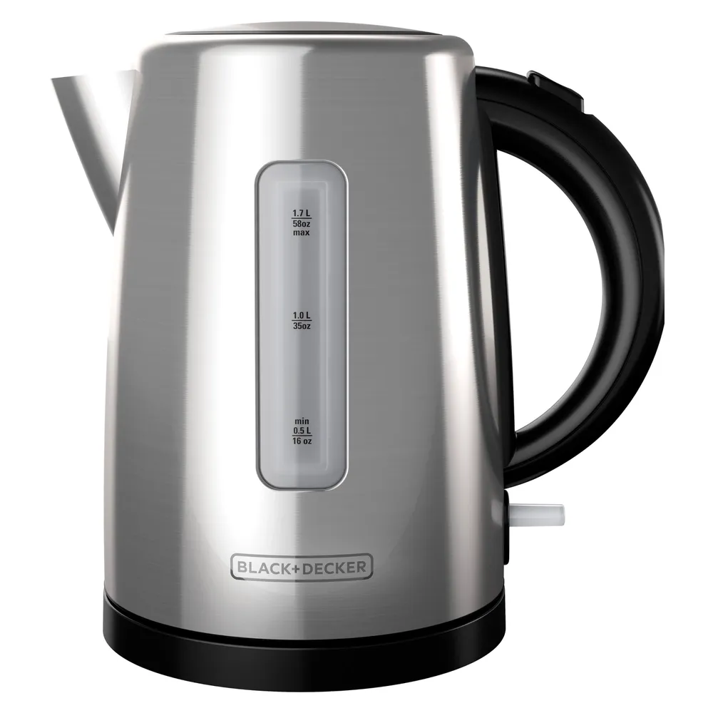 Black+Decker Hervidor Inalámbrico de Acero Inoxidable de 1.7 L