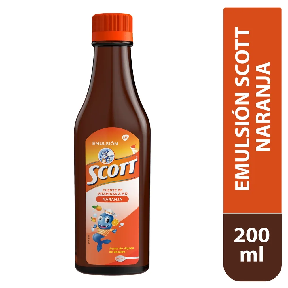 Emulsión Scott sabor extra naranja - 200 ml