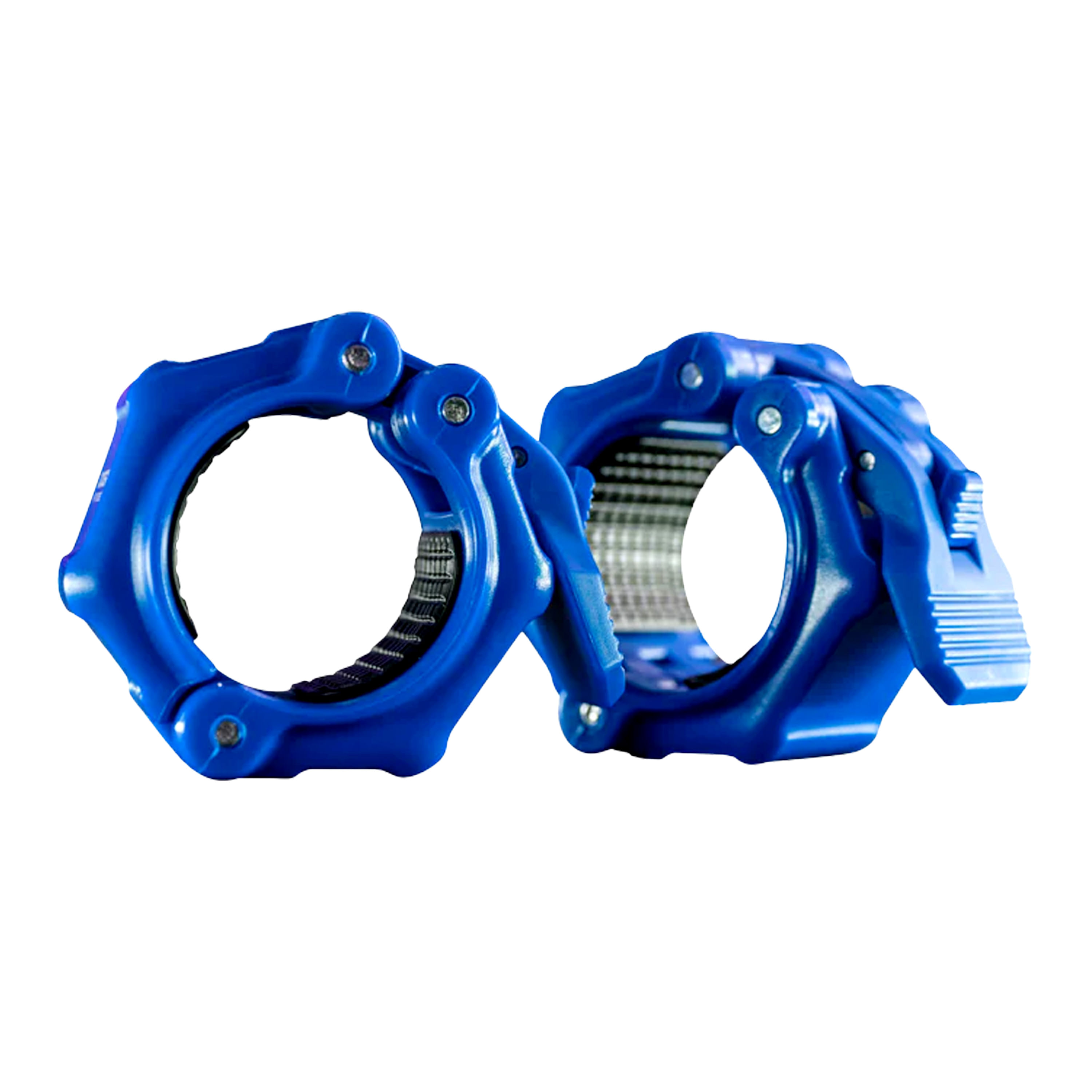 Collars doer fitness nylon color azul par de seguros para barra con cierre rápido para entrenamiento fitness