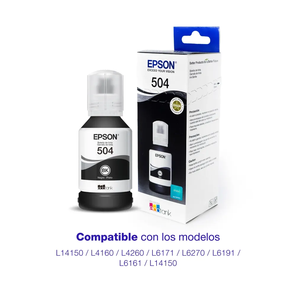 Botella Tinta Epson Negro T504