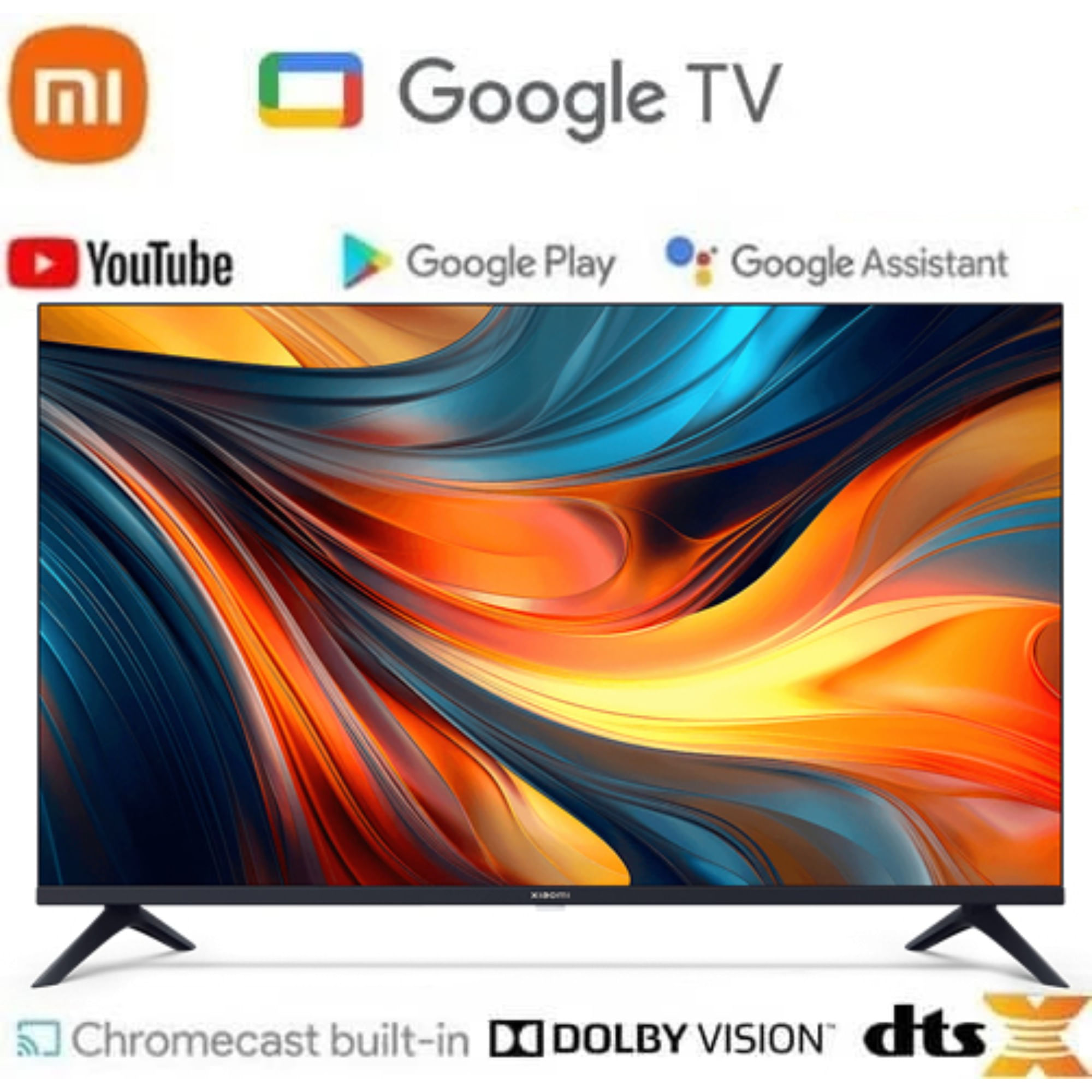 Pantalla Xiaomi TV A Smart TV 32″ HD 60Hz Google TV Negra 63903