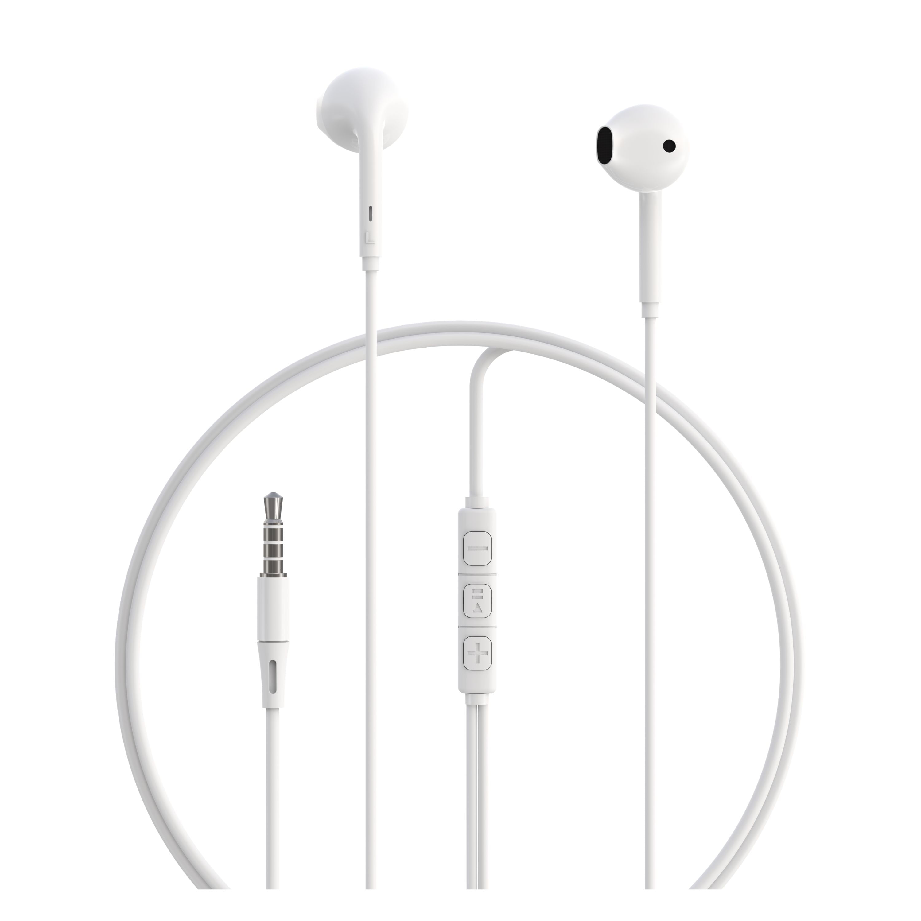 Audífonos alámbricos Devia Kintone A3 3.5mm con micrófono, sonido Hi‑Fi y control de volumen