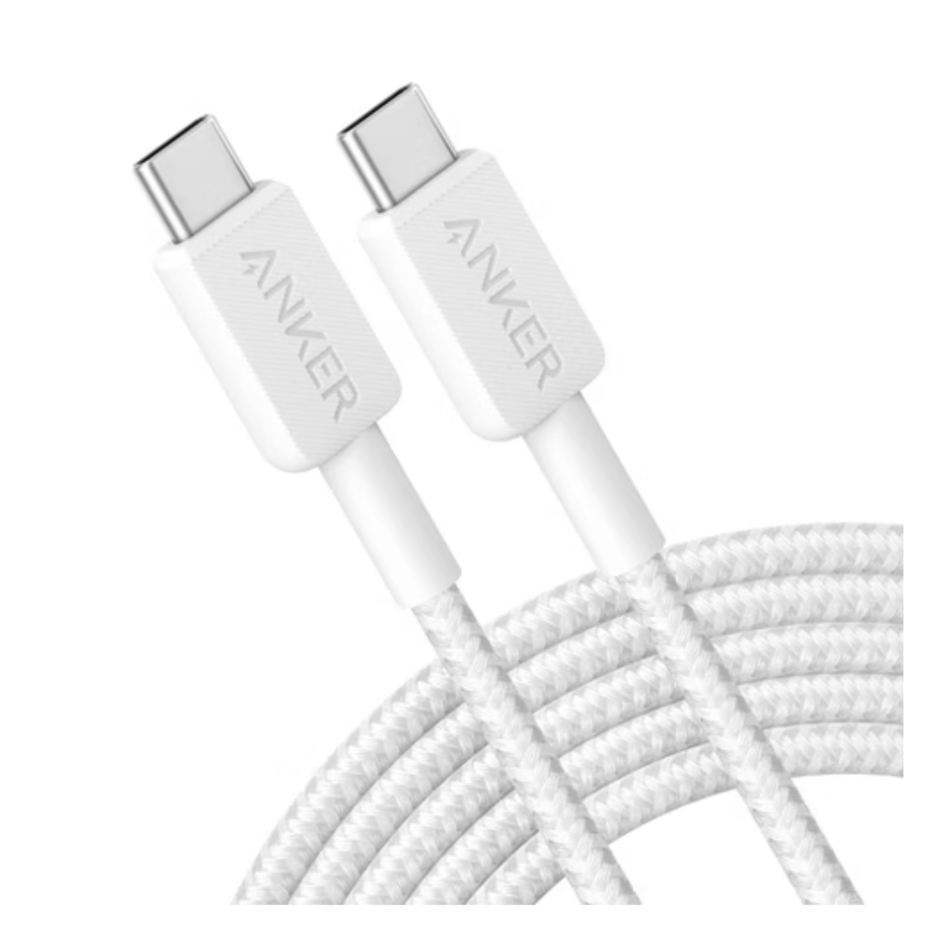 Cable Anker USB‑C a USB‑C, carga rápida 60 W (0,9 m), para Phone 17-16-15-14-13-12, Galaxy S25-24 y otros mas, blanco