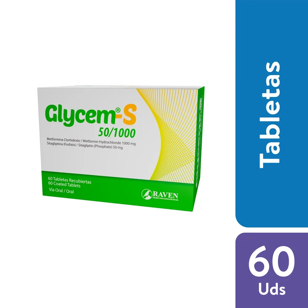 Glycem 50 mg/1000 mg caja 60 comprimidos