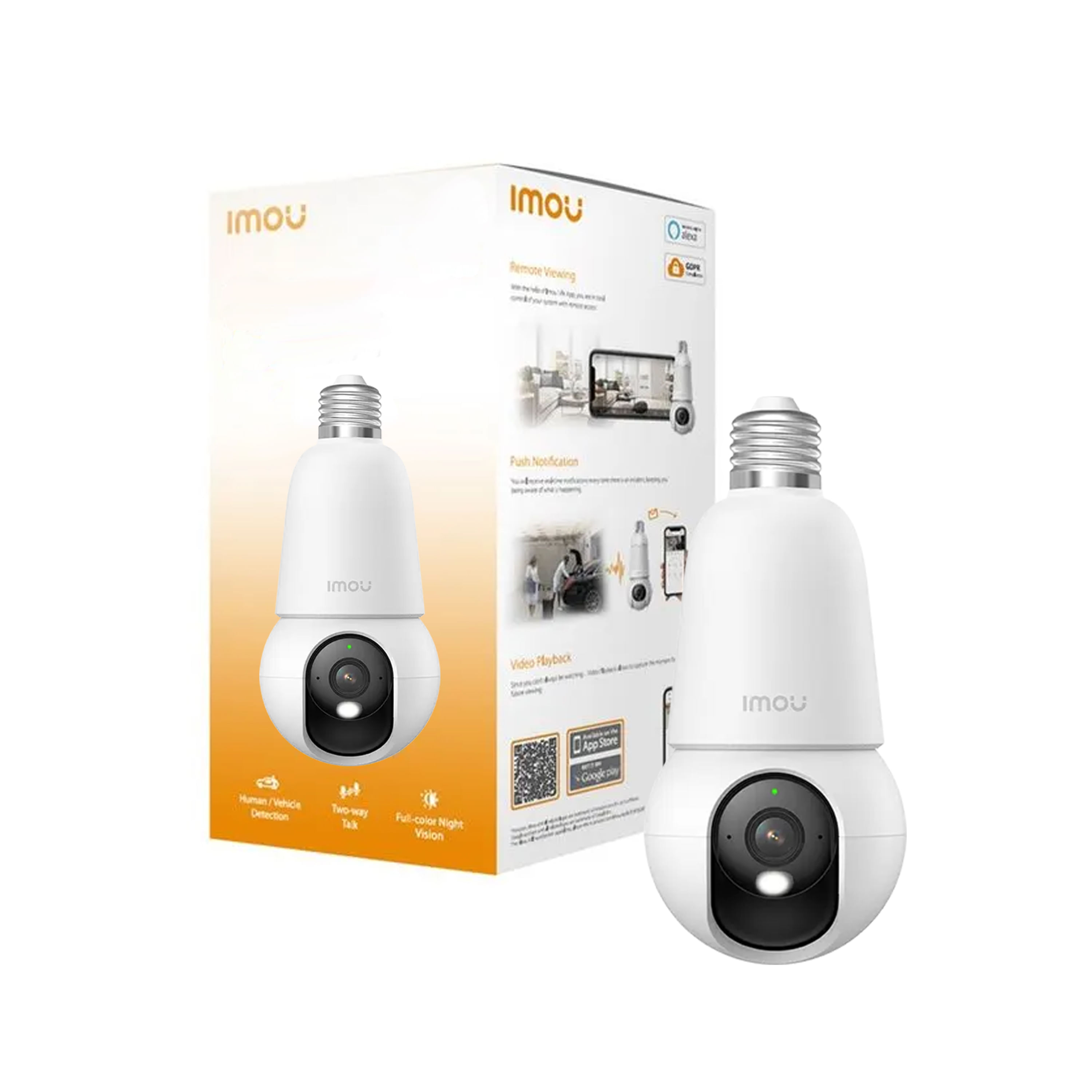 Cámara de seguridad IMOU WiFi tipo BulbCam 3MP sin luz