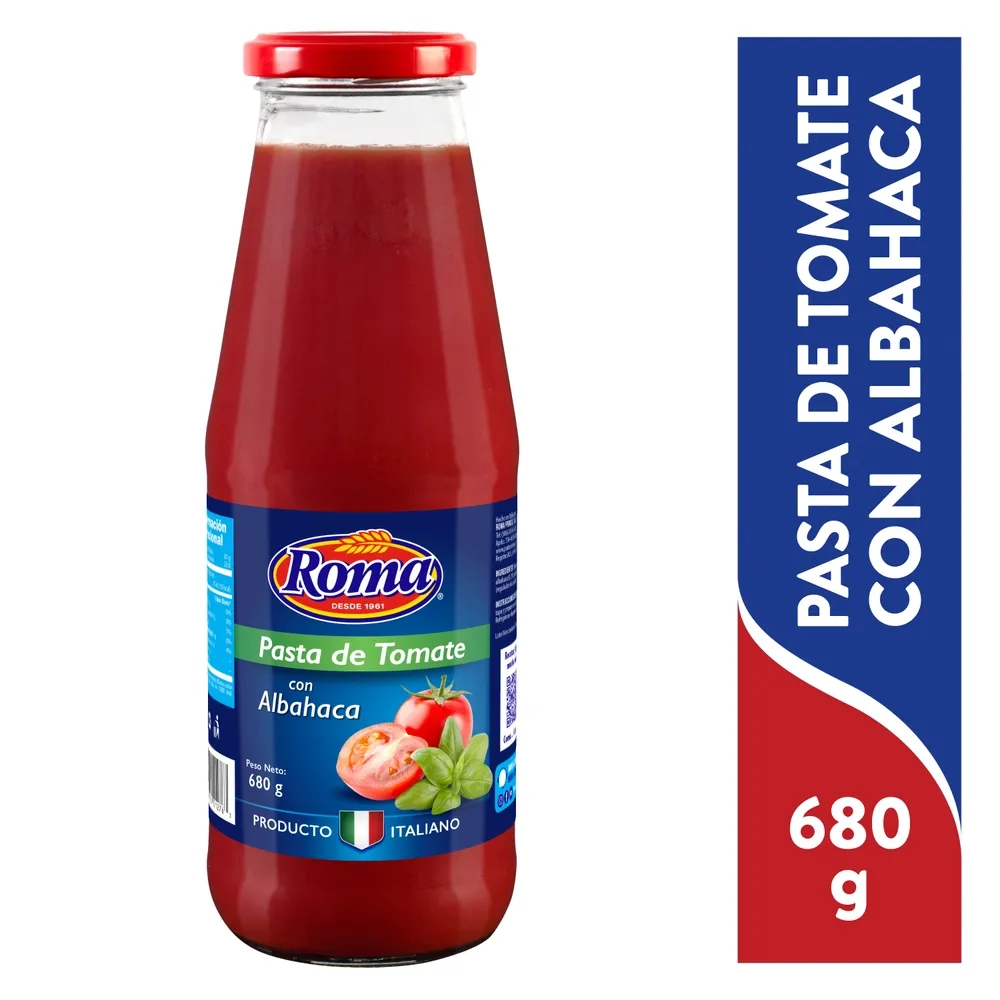 Salsa Roma preparada de tomate y albahaca - 680 g