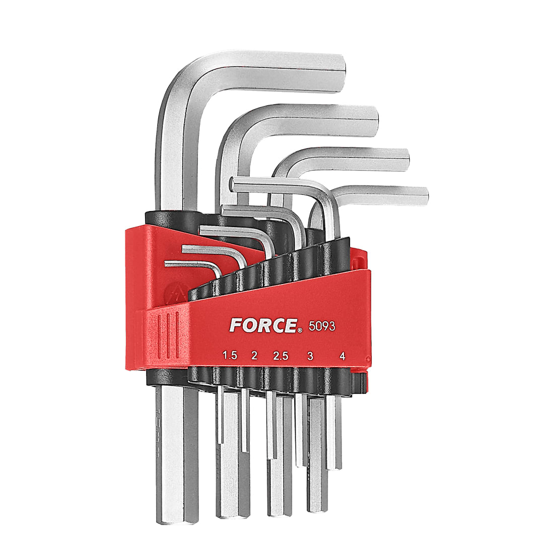 Juego 9 llaves allen con abrazadera, 1.5 a 10 mm FORCE