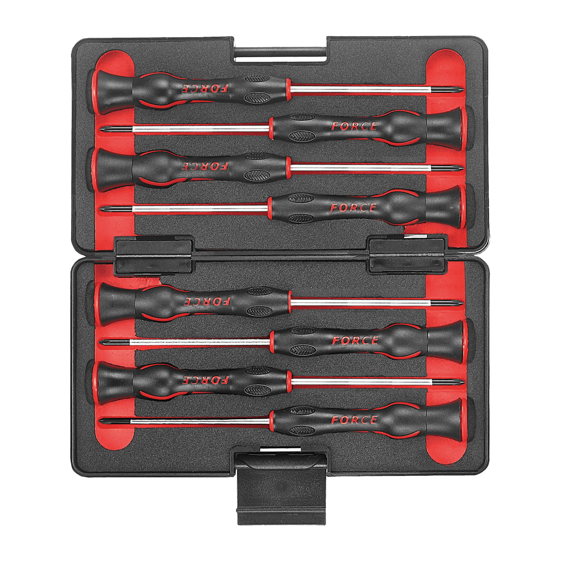 Juego 8 destornilladores p/joyero phillips y plano con estuche FORCE