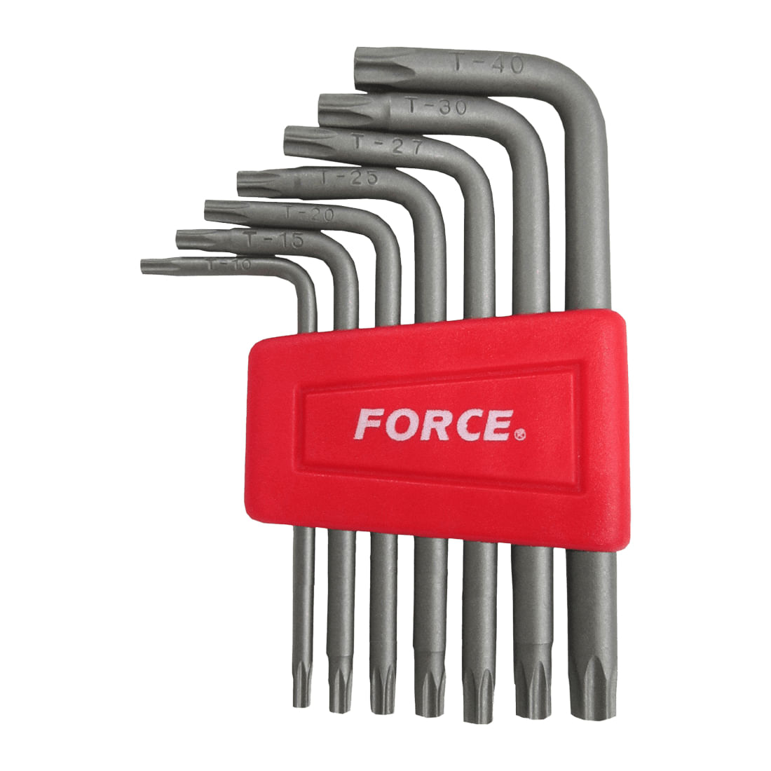 Juego de 7 llaves torx con abrazadera T10 - T40 FORCE
