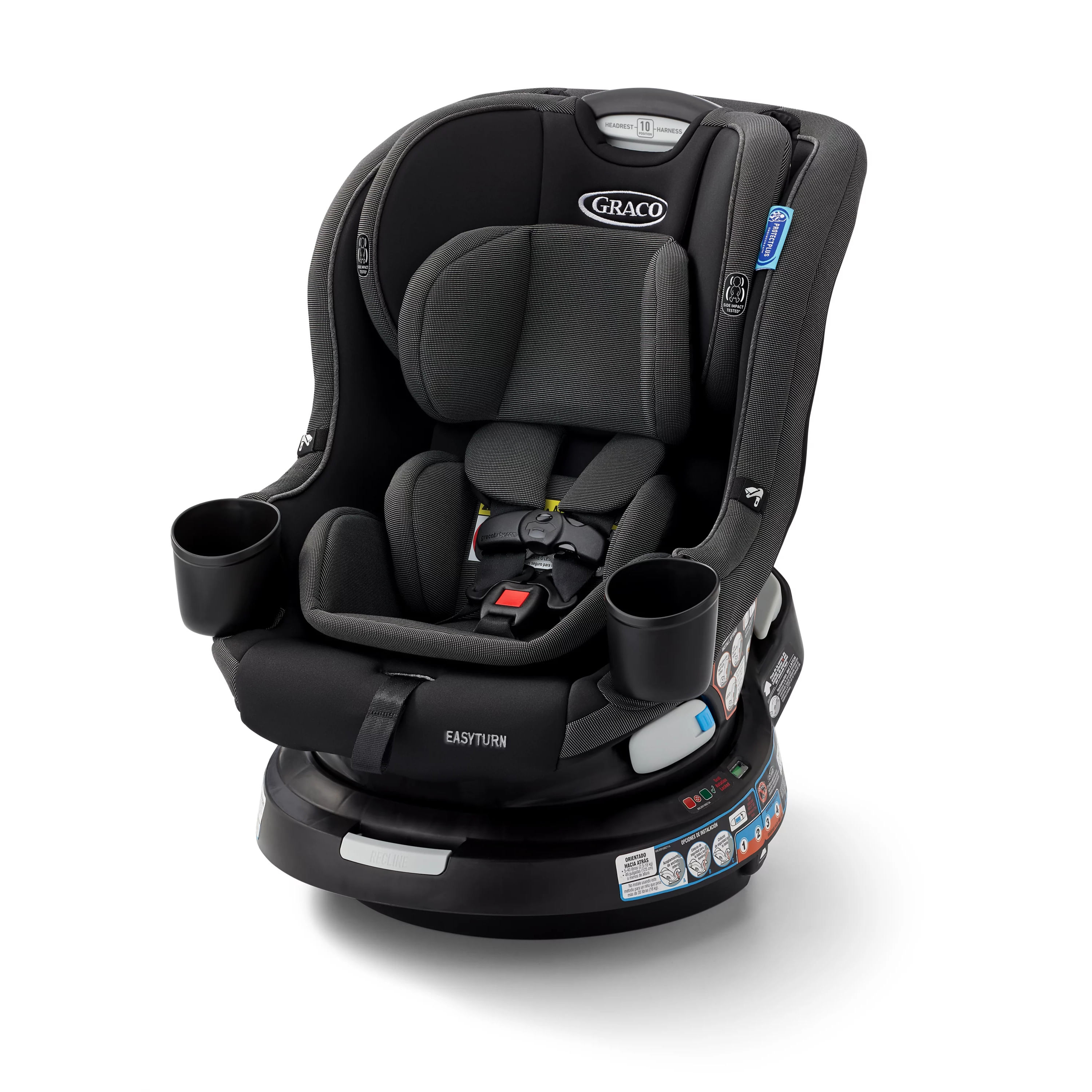 Autoasiento Graco para bebé, EasyTurn 360, convertible 2 en 1, rotación de 360, reclinación 4 posiciones 2216077