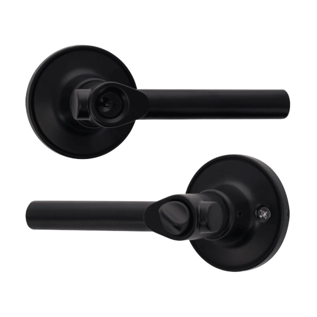 Cerradura de manija Delfi para entrada GEO negro (3 llaves incluidas)