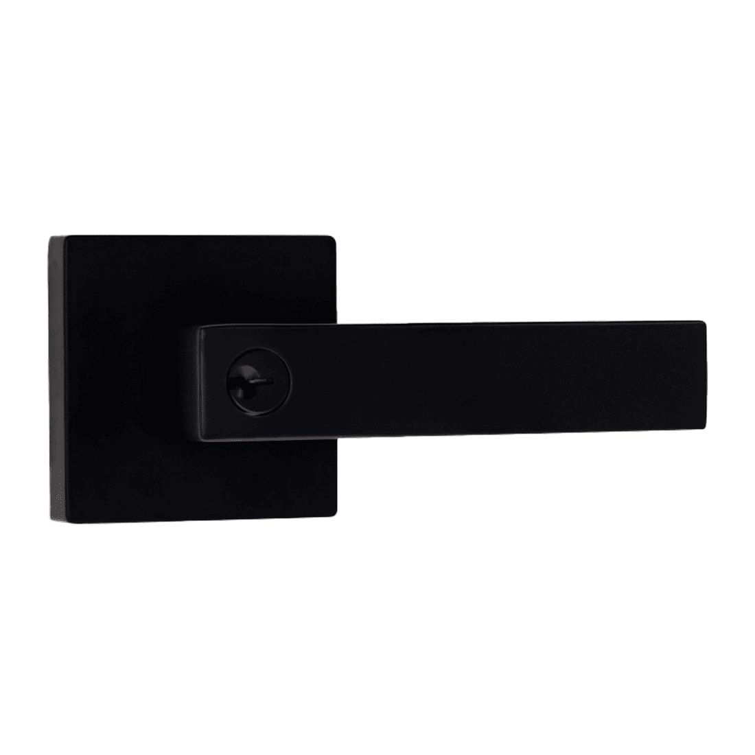 Cerradura de manija lira para baño GEO negro (sin llaves)