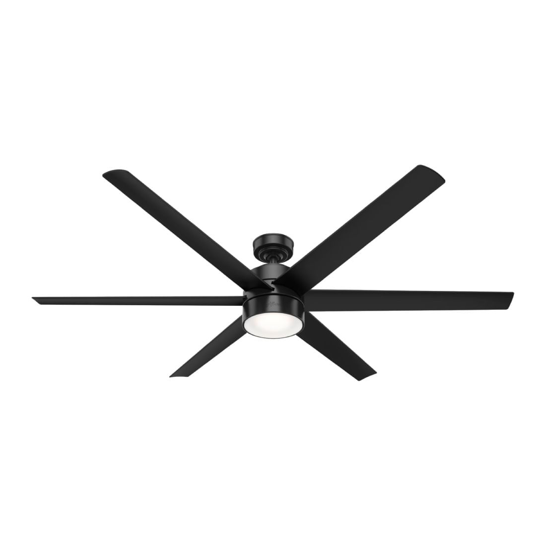 Ventilador residencial solaria p/techo c/luz led HUNTER 2000lm 6 aspas diametro 1.8m 25w 110v negro