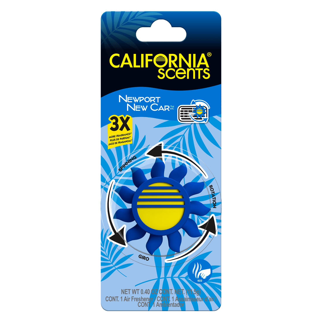 Ambientador con clip para vehículo AROMAS DE CALIFORNIA Newport coche nuevo 0.4 oz (11.5 g)