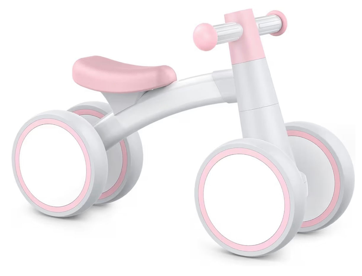 Bicicleta de balance para bebé The Baby Club de 12 a 36 meses ligera segura ergonómica rosado claro