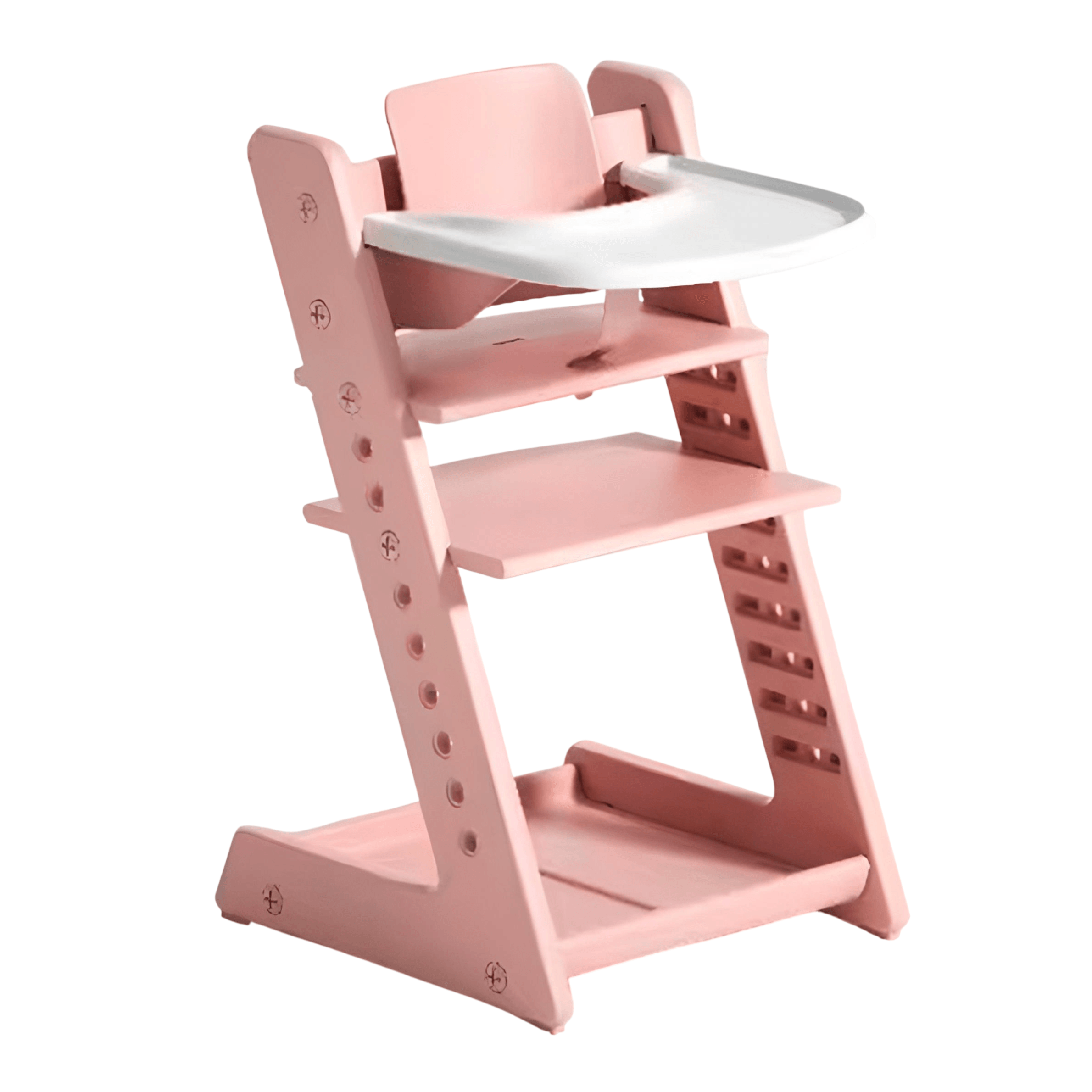 Silla de comer evolutiva milano 4 en 1 para bebé ajustable segura y fácil de limpiar 6 meses a 20 kg rosada