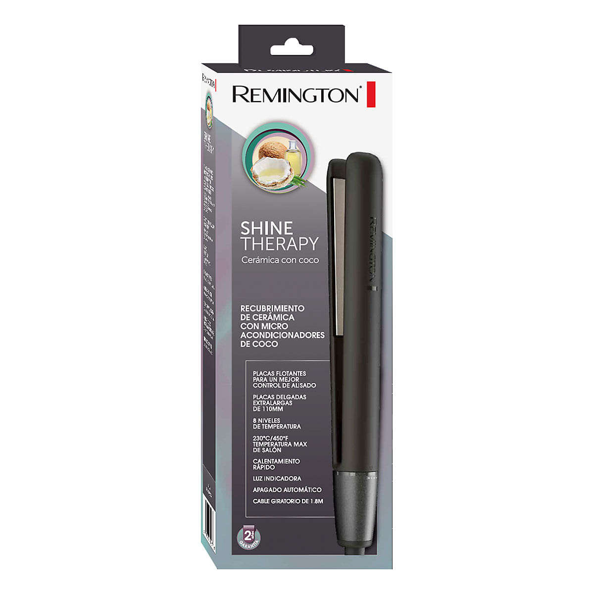 Plancha Remington alisadora cerámica y coco