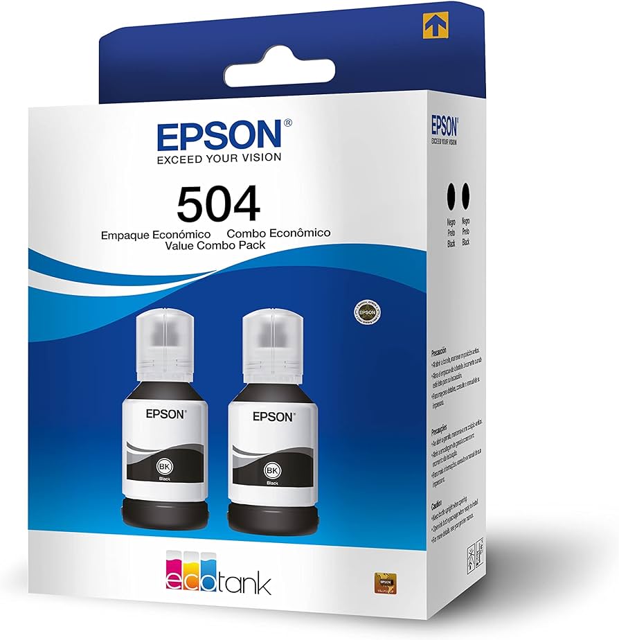 Set de 2 Tintas Epson 504 Color Negro