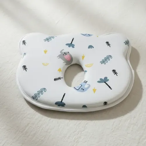 Almohada de espuma de memoria 3D diseño ergonómico para moldear la cabeza del bebé elefante