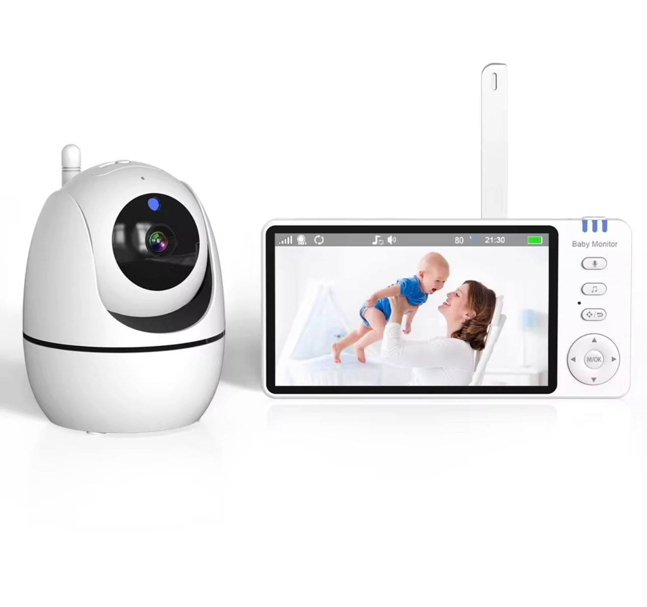Monitor para bebé con cámara HD pantalla de 5 pulgadas visión nocturna audio bidireccional y sensor de temperatura 1 pza