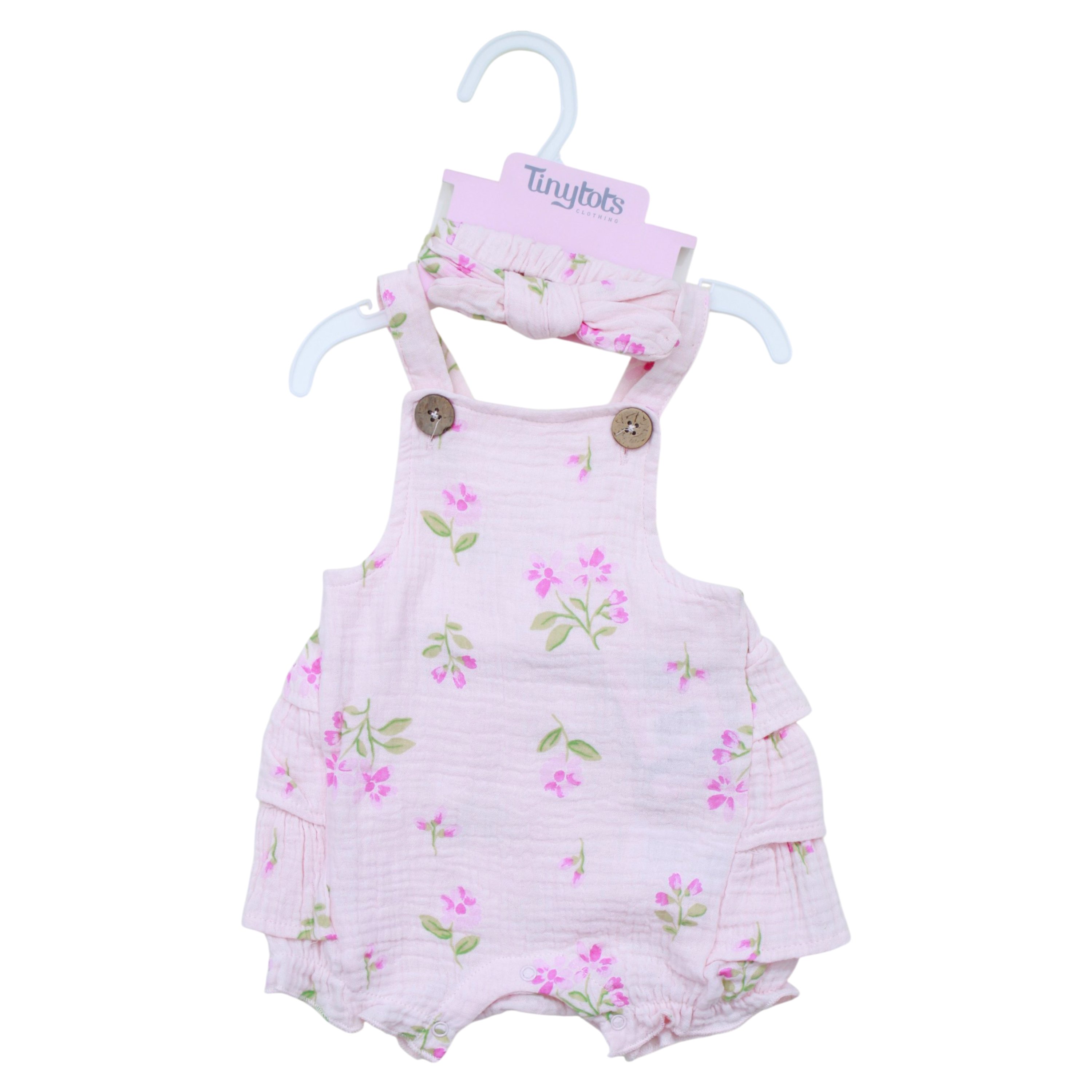 Romper Tiny Tots para bebé niña con accesorios - Talla 0-9 meses