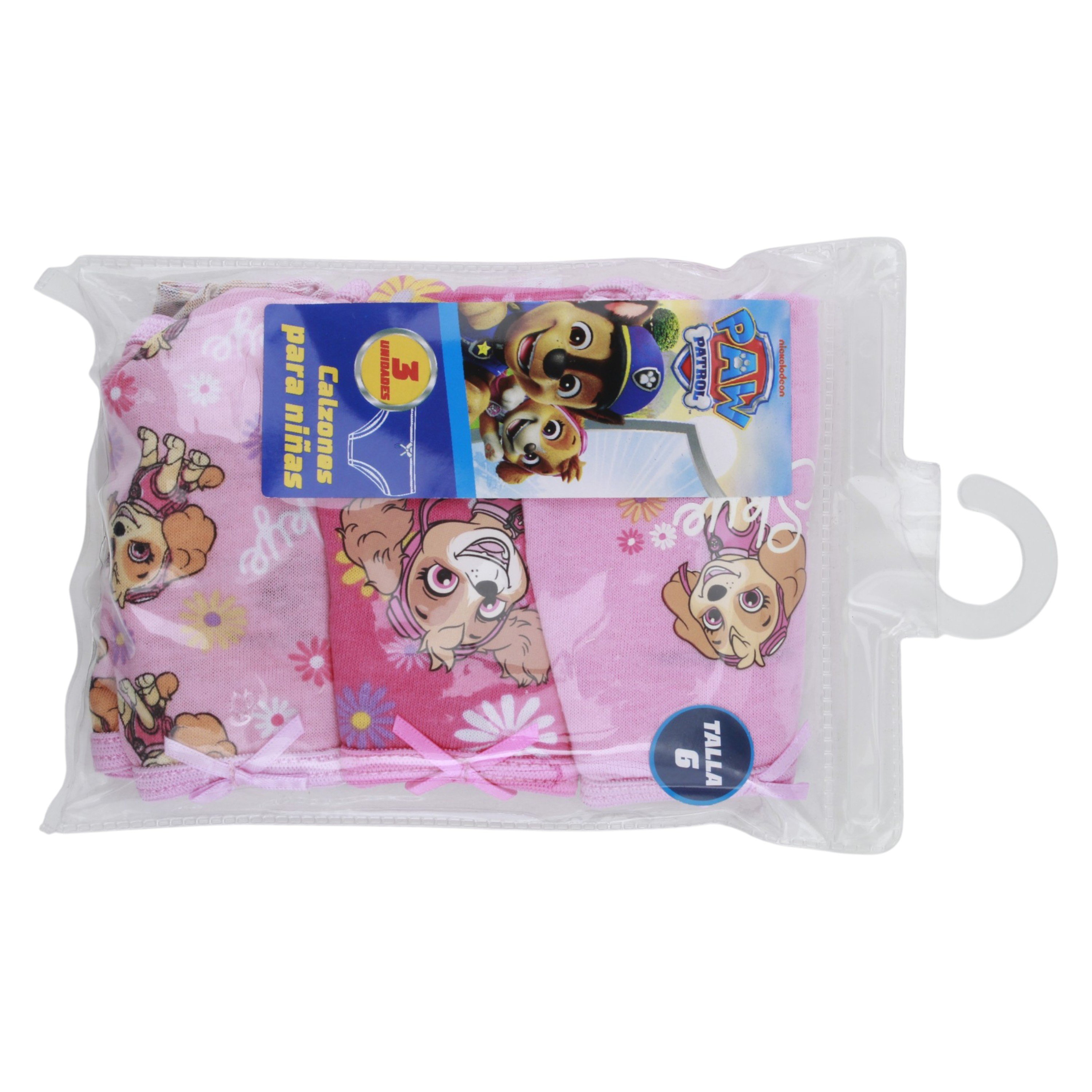 Calzón Paw Patrol para niña - Tallas 3-8 - 3 Uds