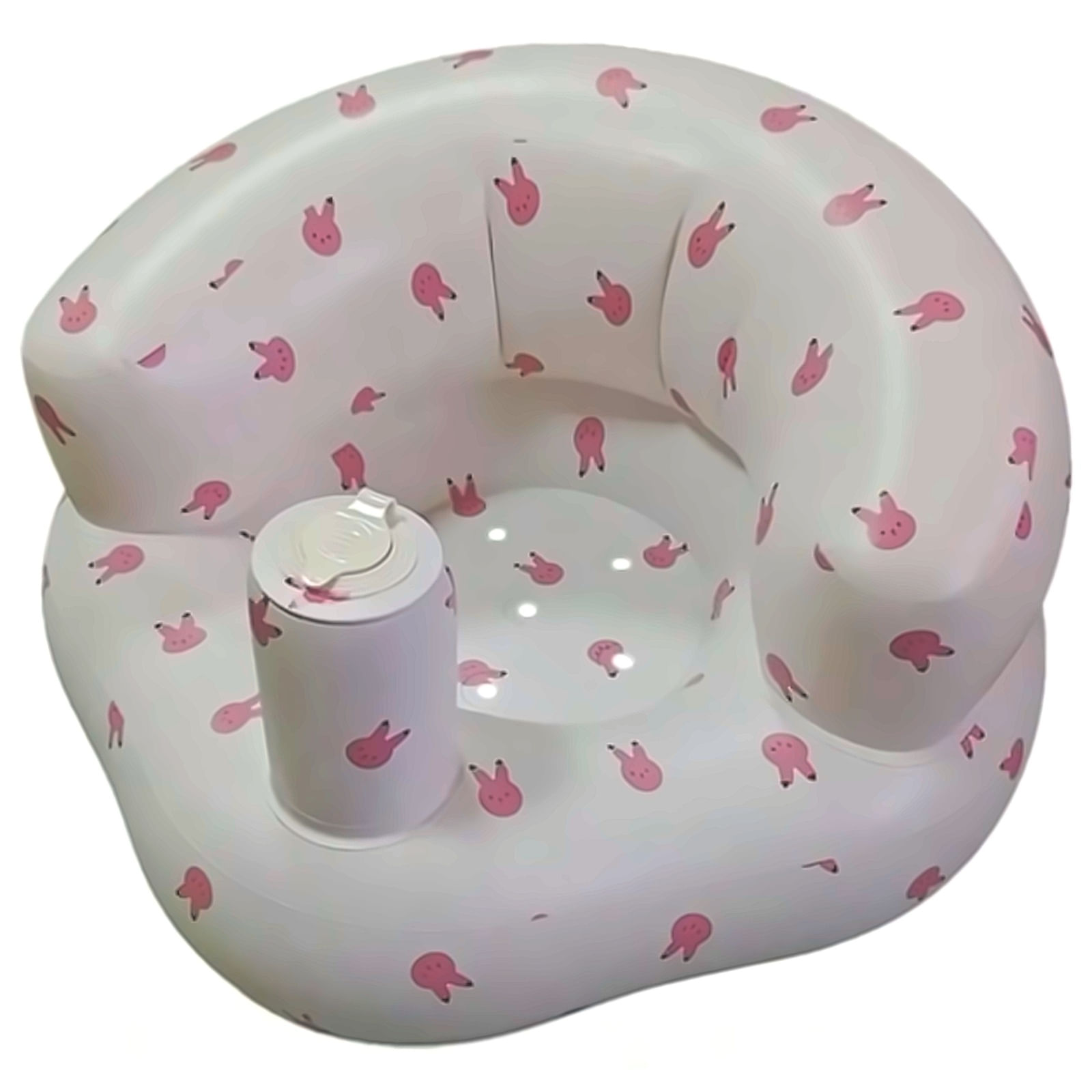 Silla inflable multifuncional para bebé entrenamiento para sentarse juego y baño desde 6 meses diseño conejo