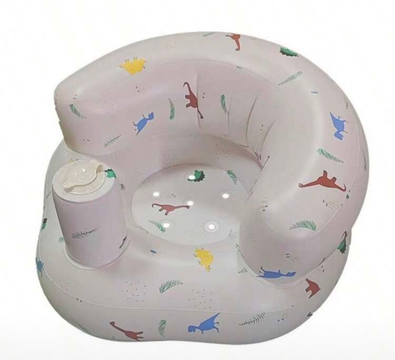 Silla inflable multifuncional para bebé entrenamiento para sentarse juego y baño desde 6 meses diseño dinosaurio