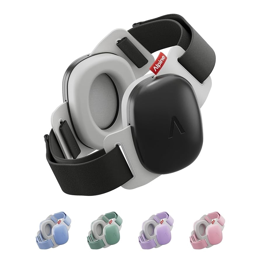 Cascos antiruido para bebés y niños Alpine muffy baby de 3 meses a 4 años negro