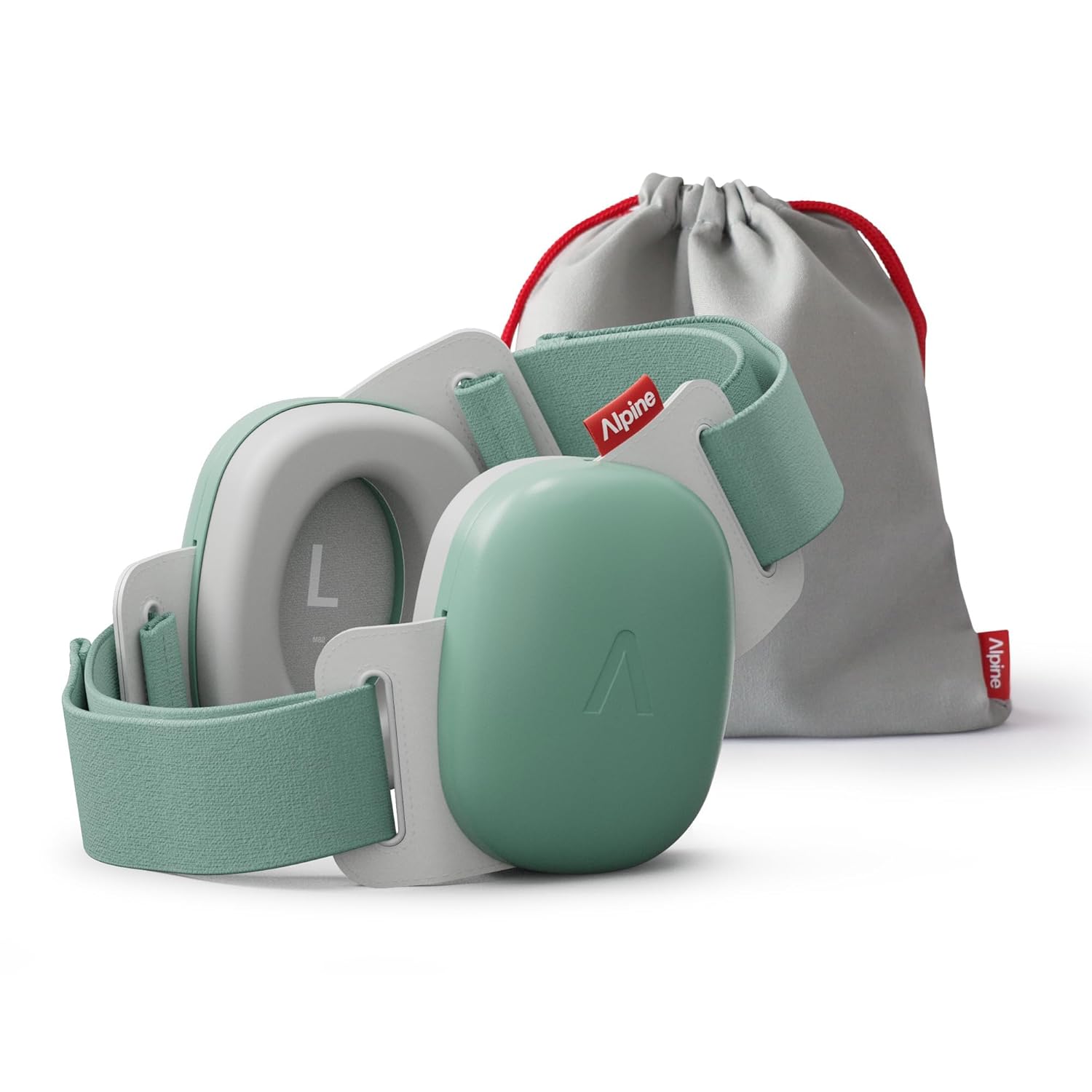 Cascos antiruido para bebés y niños Alpine muffy baby de 3 meses a 4 años verde