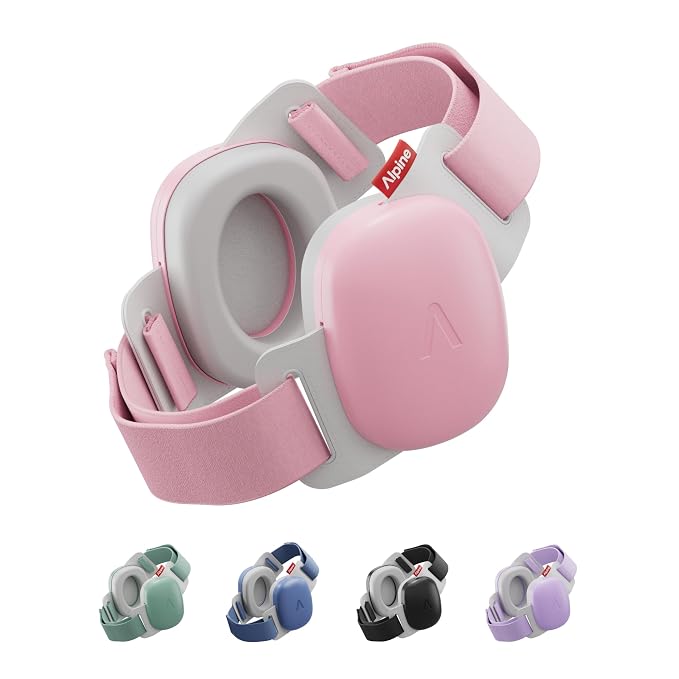 Cascos antiruido para bebés y niños Alpine muffy baby de 3 meses a 4 años rosado