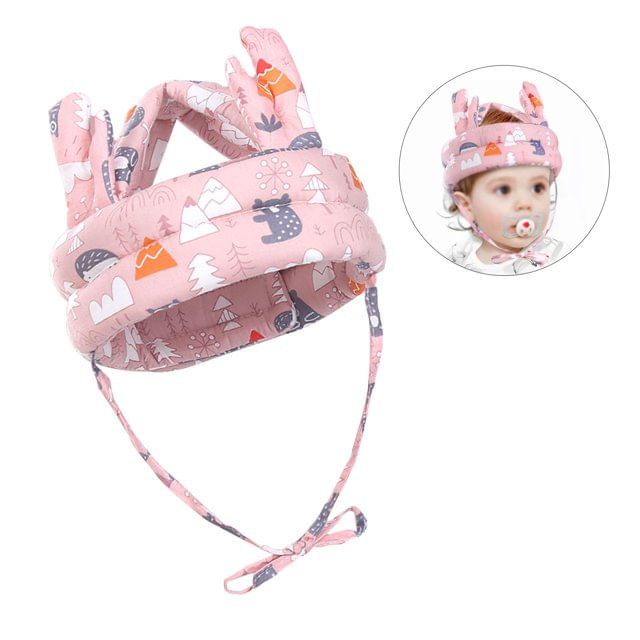 Casco protector para bebé antigolpes ajustable y transpirable de 5 a 24 meses color rosado
