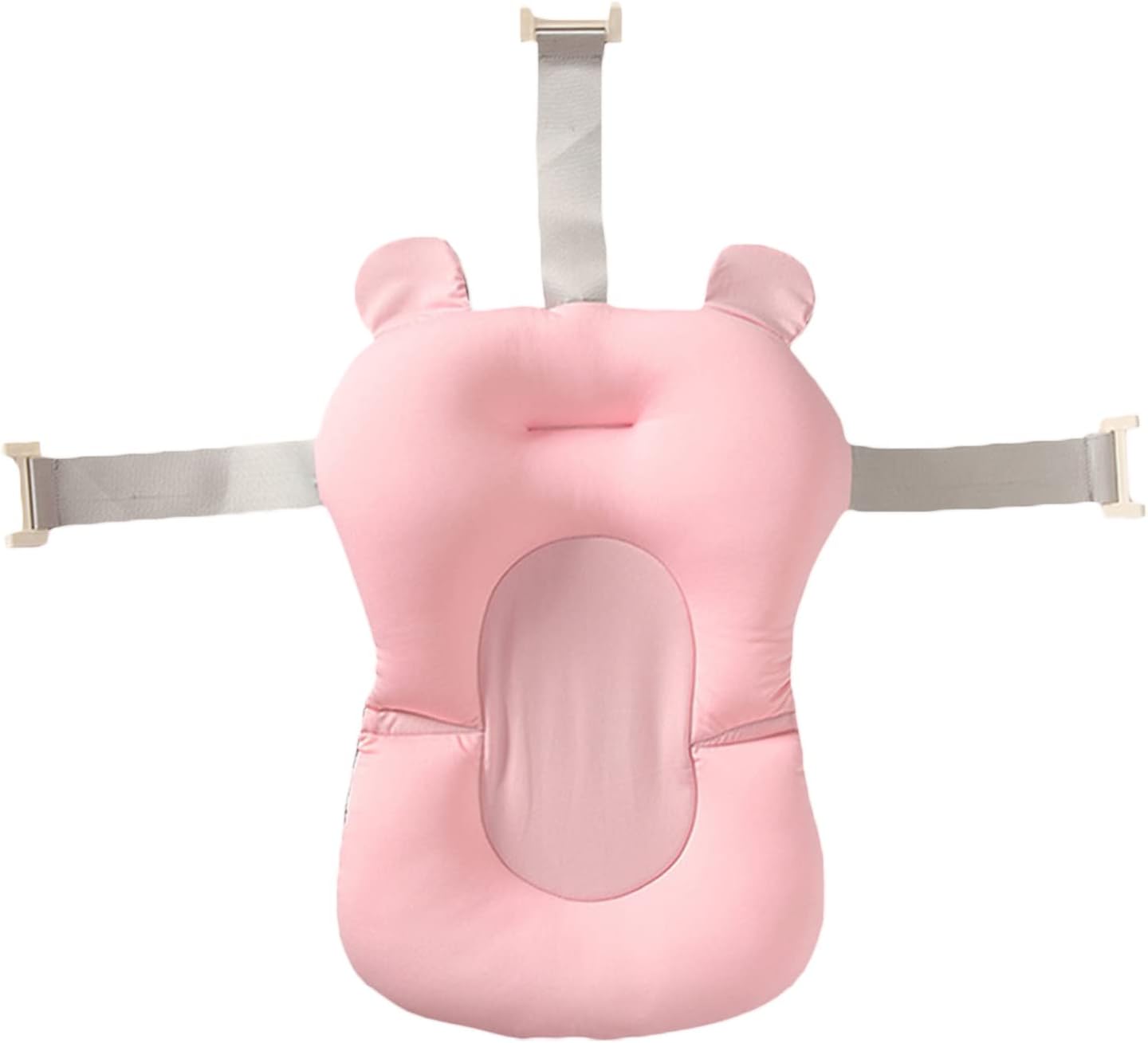 Soporte de baño antideslizante para bebés cómodo y seguro color rosado