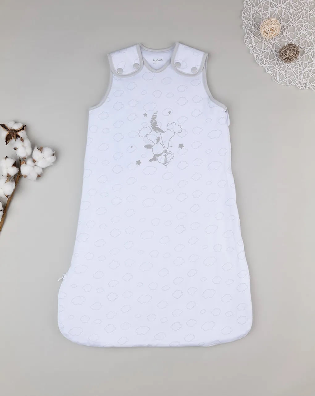Saco de dormir para bebé Prenatal 100 por ciento algodón ajustable tog 2 5 talla 65 a 95 cm de 6 a 24 meses diseño nubes
