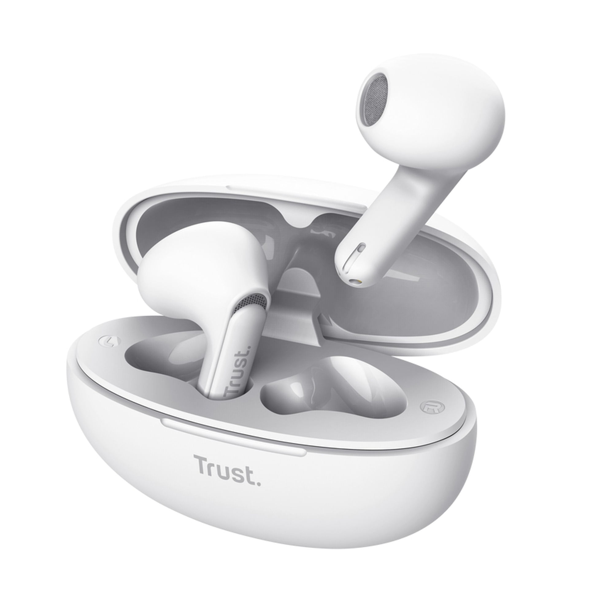 Audífonos bluetooth Trust intraurales blanco cancelación ruido 25173