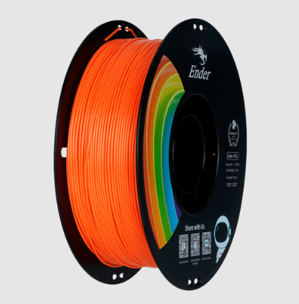 Filamento para impresora 3d color naranja 1.75mm 1kg Creality ender-pla+ / 3301010307