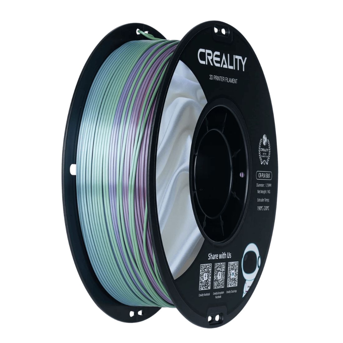 Filamento para impresora 3d color arcoiris 1.75mm 1kg Creality cr-pla silk / 3301120003