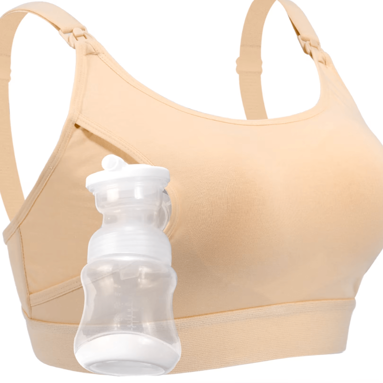 Sujetador de lactancia y extracción 2 en 1 Momcozy manos libres talla S beige