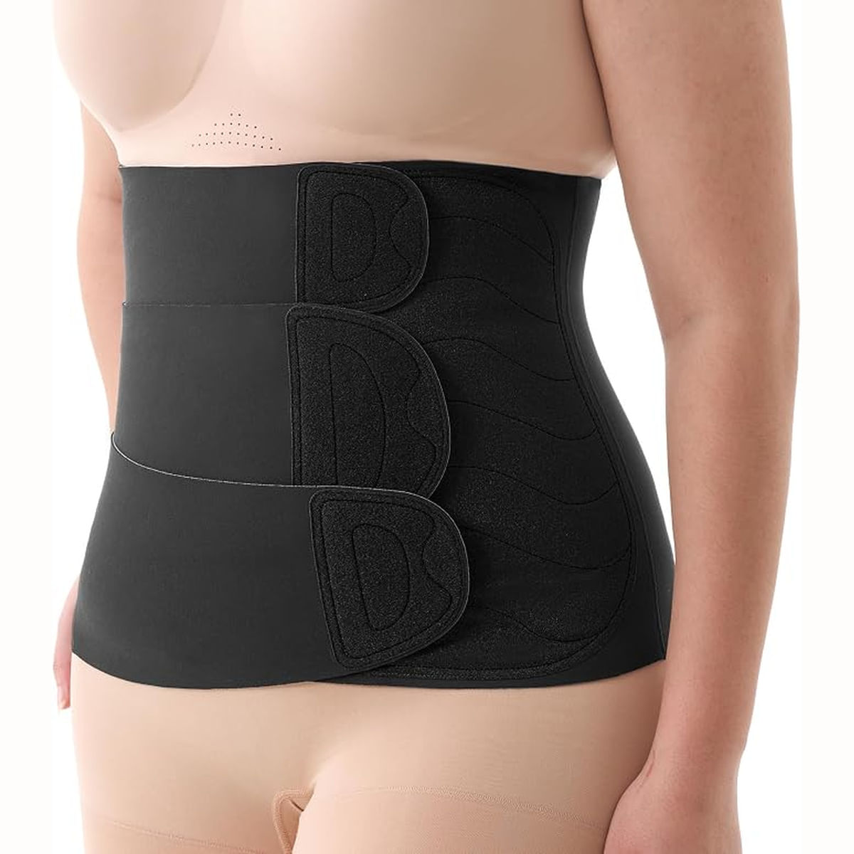 Faja postparto Momcozy ergowrap eoporte abdominal 3D y lumbar ergonómico transpirable y discreto talla 2XL color negro