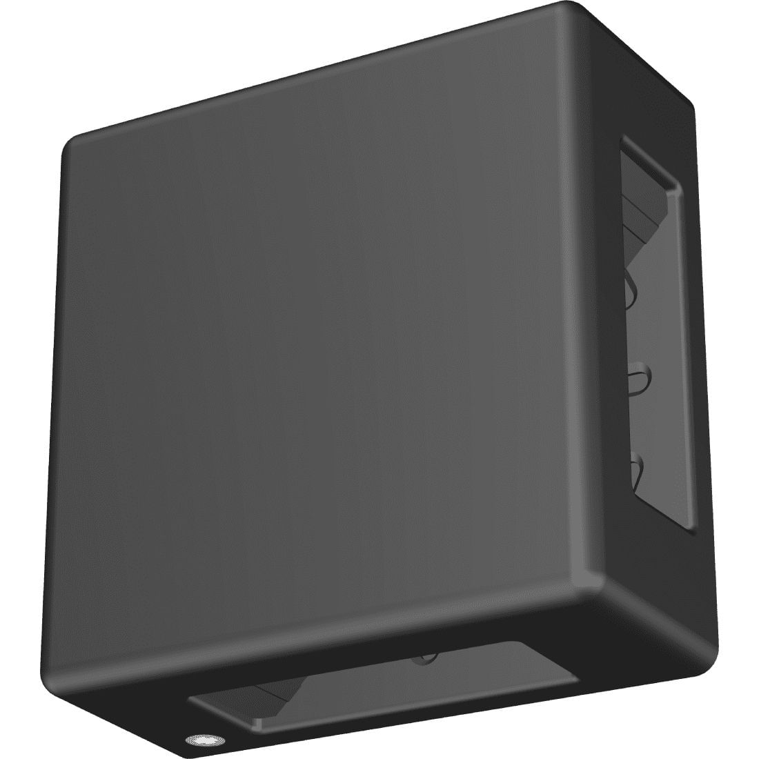 Lampara led cuadrada p/pared luz cálida 3000K 6W KIAN 360LM IP65 120x120x55mm 100- 240v (4luces) negra