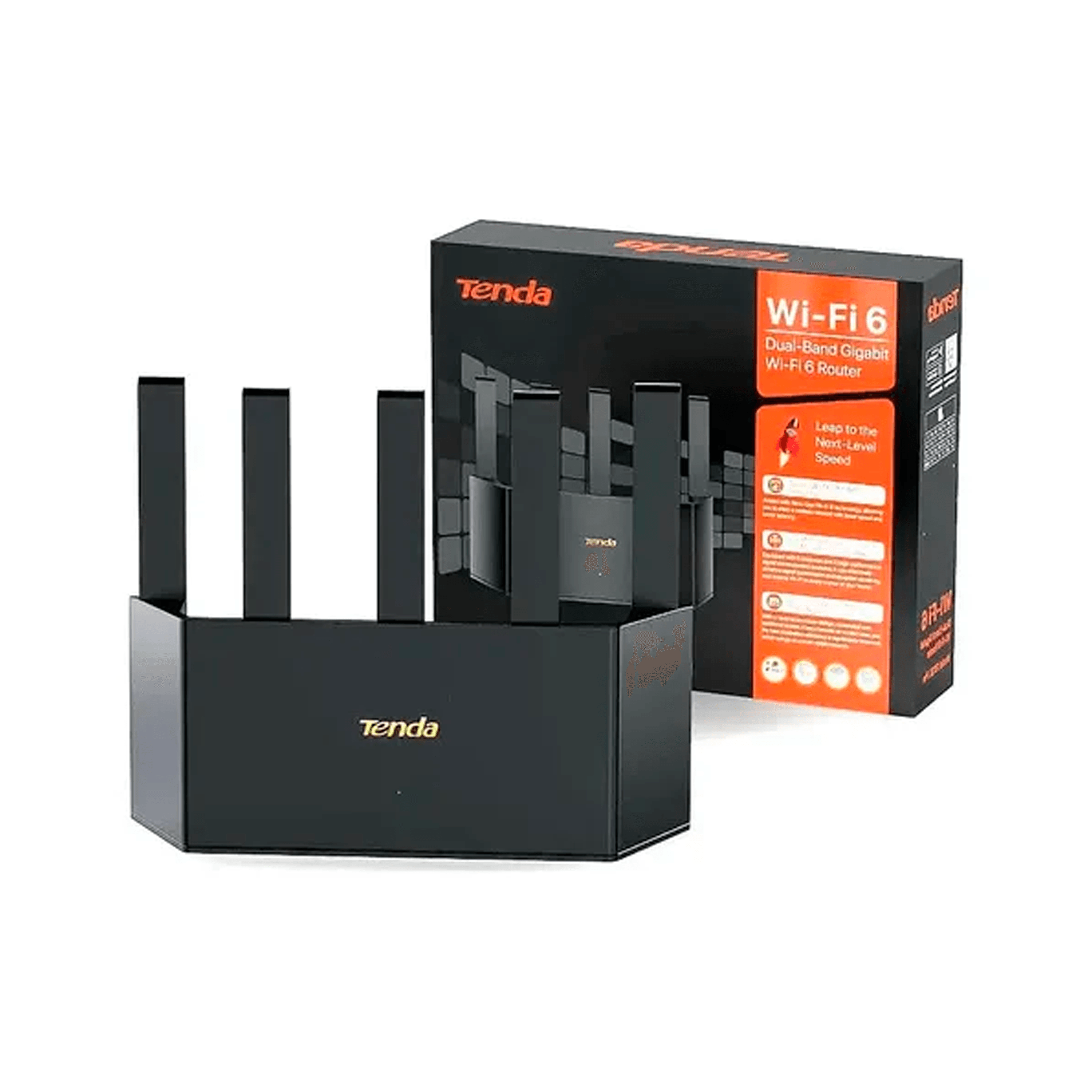 Router TENDA WiFi 6 negro doble banda