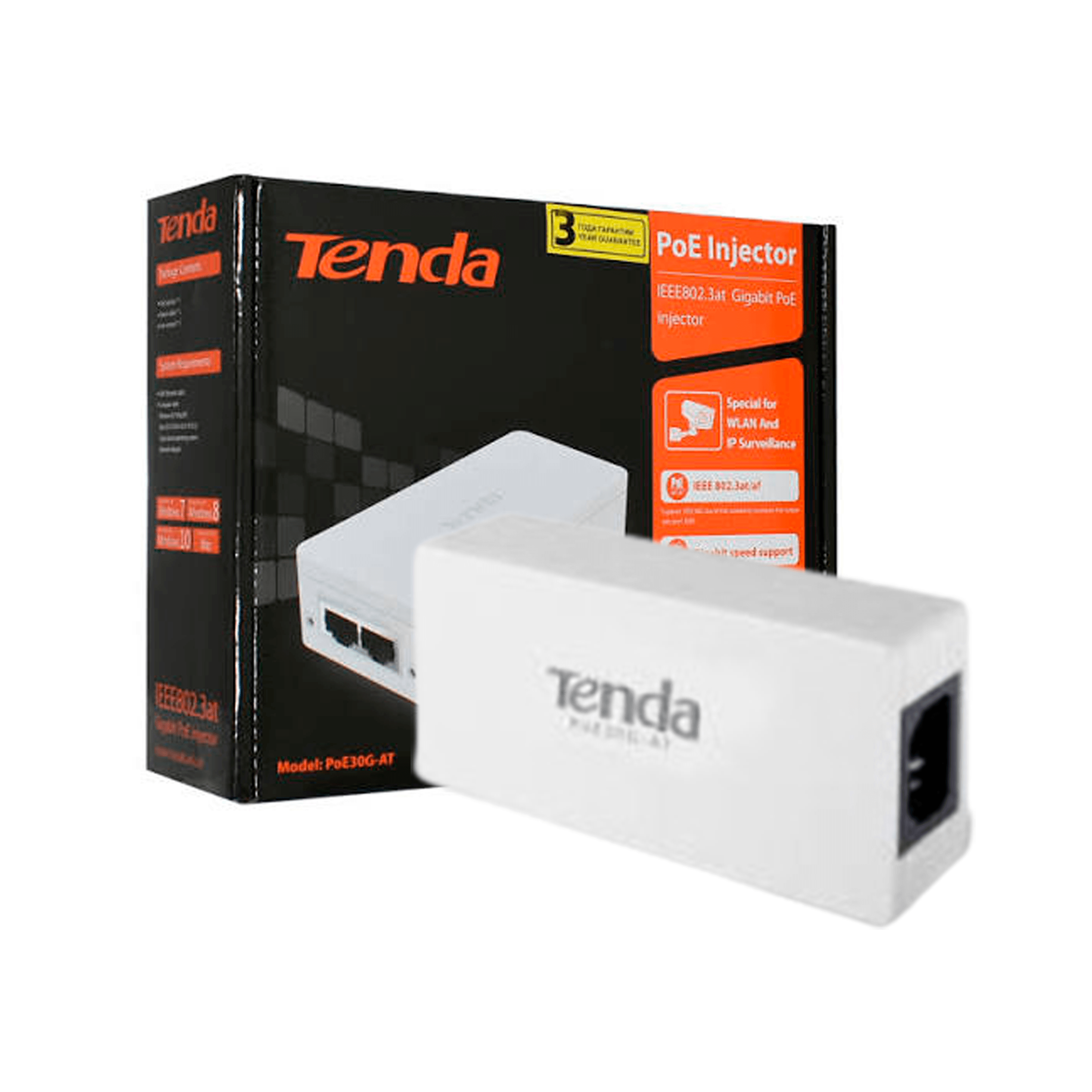 Inyector POE TENDA Gigabit 802.3at