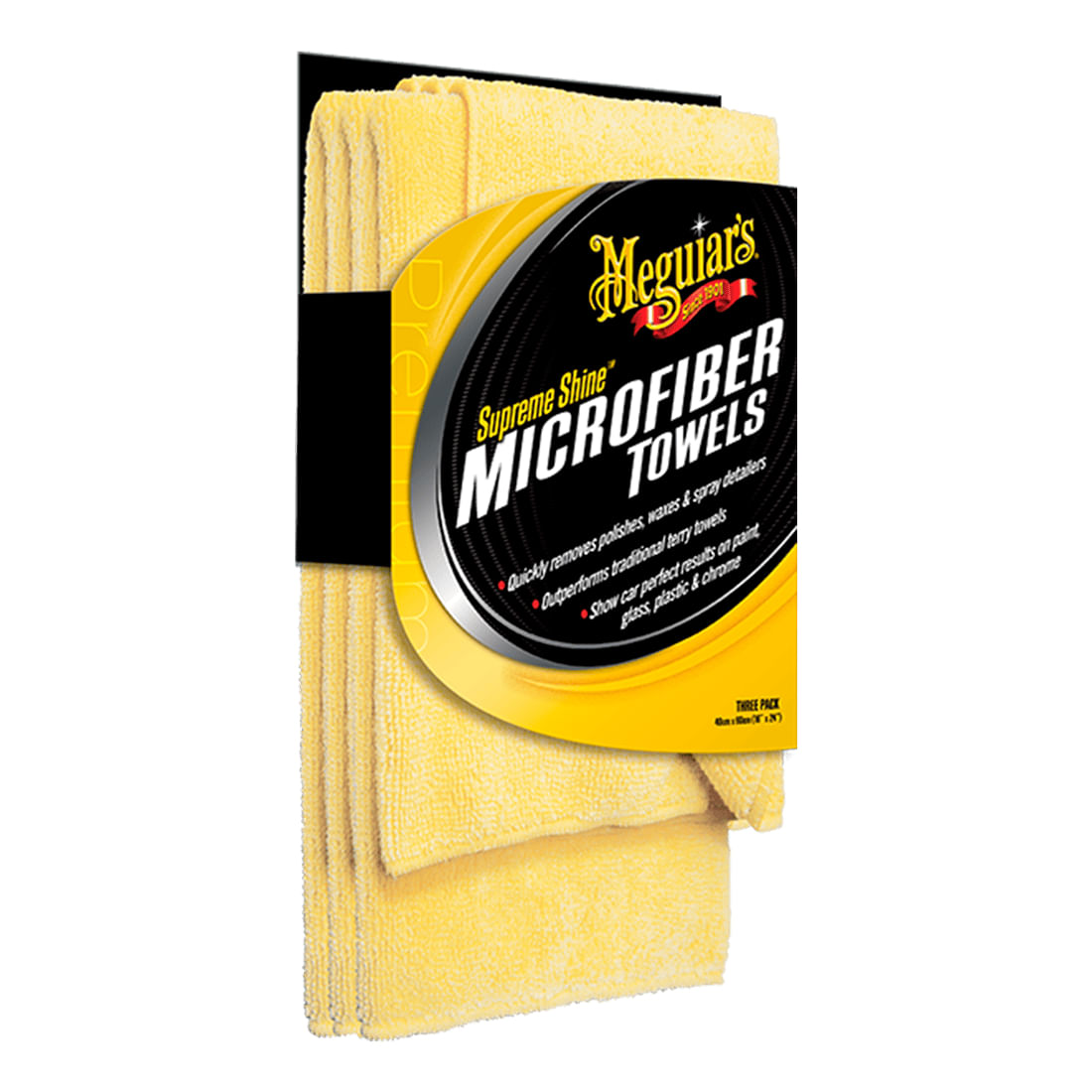 Toalla de microfibra para secar MEGUIAR´S 40x60cm (3 toallasxpaq)