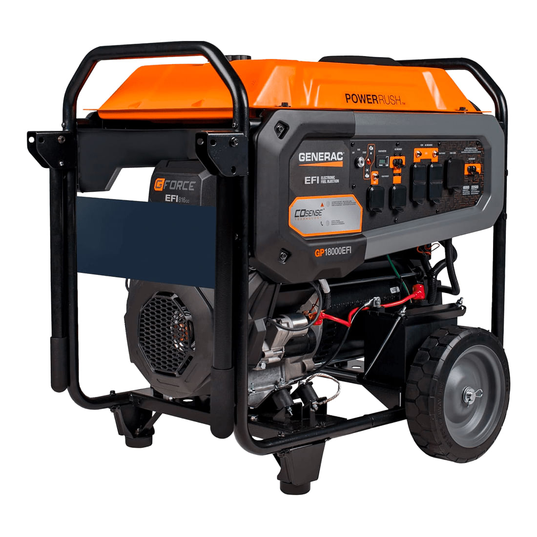 Generador portátil c/ruedas encendido eléctrico GENERAC 18000w motor gasolina 816cc 120/240v