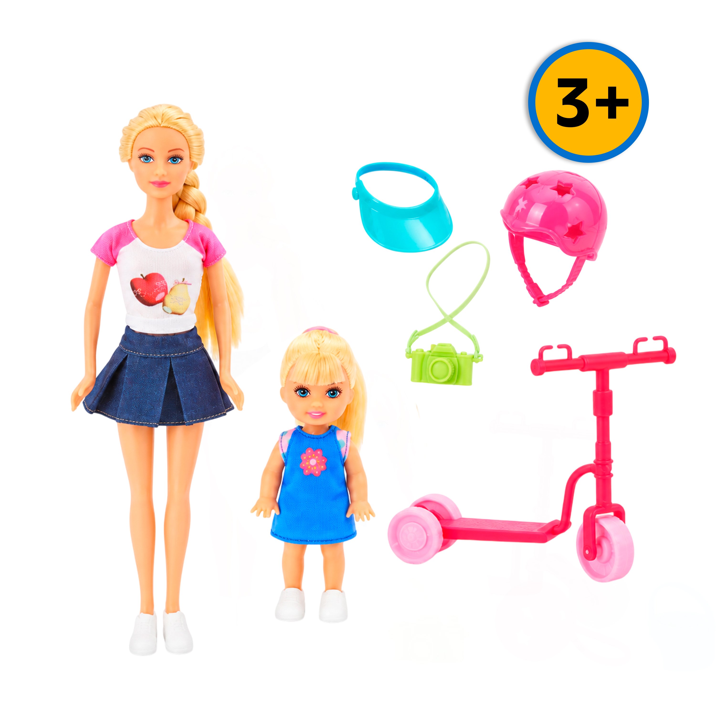 Muñeca Brittany con hija y scooter surtido