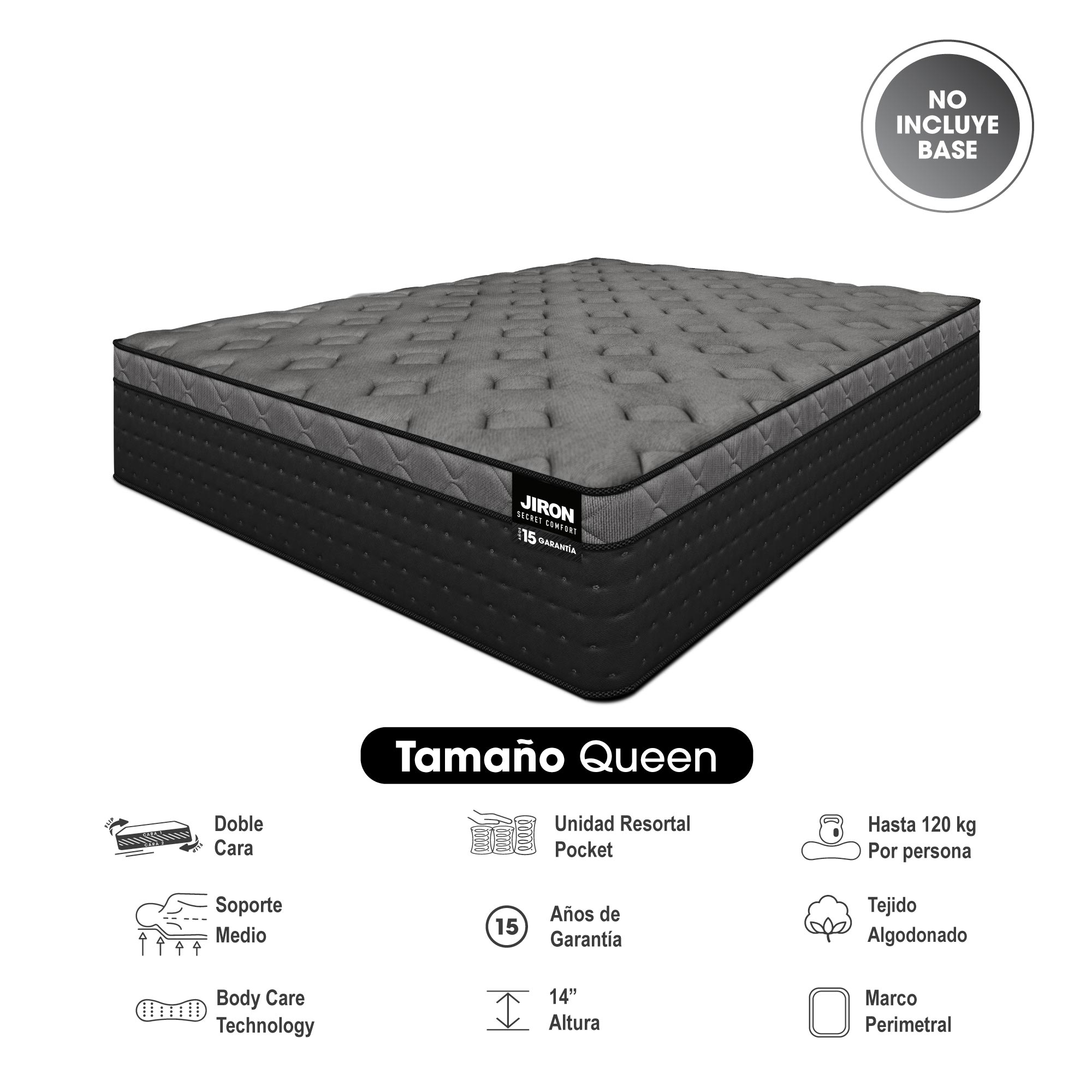 Colchón JIRON Secret Comfort Queen