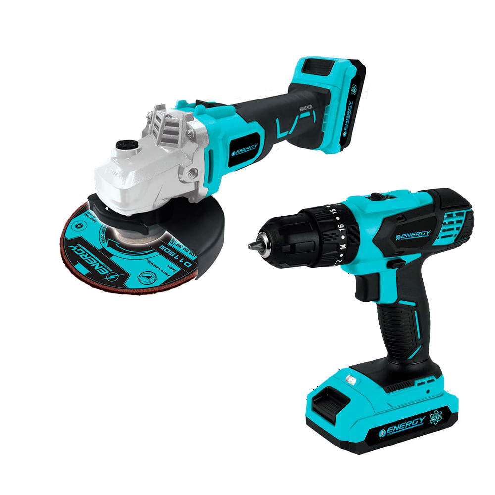 Kit Taladro y Esmeril Energy Recargable 20V PA20 C1